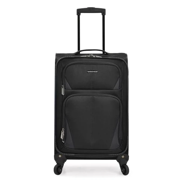 U.S. Traveler Expandable Softside Luggage with Spinner Wheels, Black by U.S. Traveler - Used - Very Good condition - CA$34.44