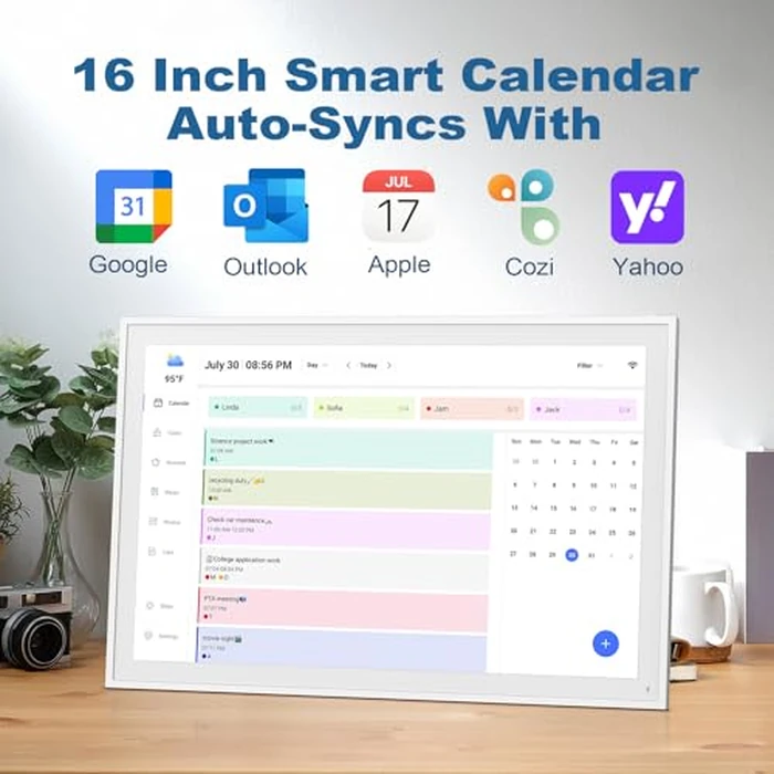 Digital Calendar, Smart WiFi Electronic Calendar&Chore Chart, IPS Touch Screen HD Display for Family Schedules, Share Moments Instantly from Anywhere by YPI - Image 3