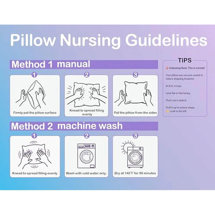 Wuuyuef 20x20 Pillow Inserts Set of 2, Hypoallergenic Soft Fluffy Decorative Throw Pillow Inserts with Purple Reinforced Edges, Machine Washable, for Sofa Couch, White by Wuuyuef - Image 7