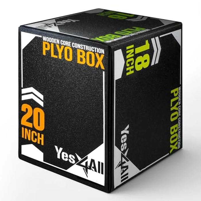 Yes4All 3 in 1 Soft Plyo Box Wooden Core, Foam Plyometric Box for Home Gym and Outdoor Workout - 20 x 18 x 16 by Yes4All - Image 1