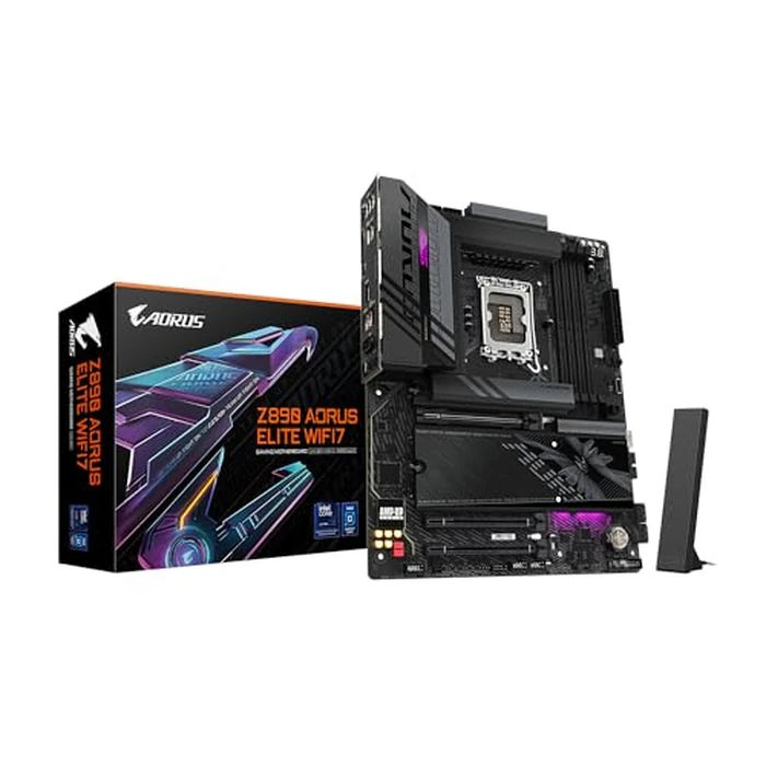 GIGABYTE Z890 AORUS Elite WIFI7 Intel Core Ultra (Series 2) LGA 1851 Motherboard, ATX, DDR5, 4X M.2, PCIe 5.0, Thunderbolt 4, WIFI7, 2.5GbE LAN, EZ-Latch by GIGABYTE - Used - Like New condition - CA$260.30