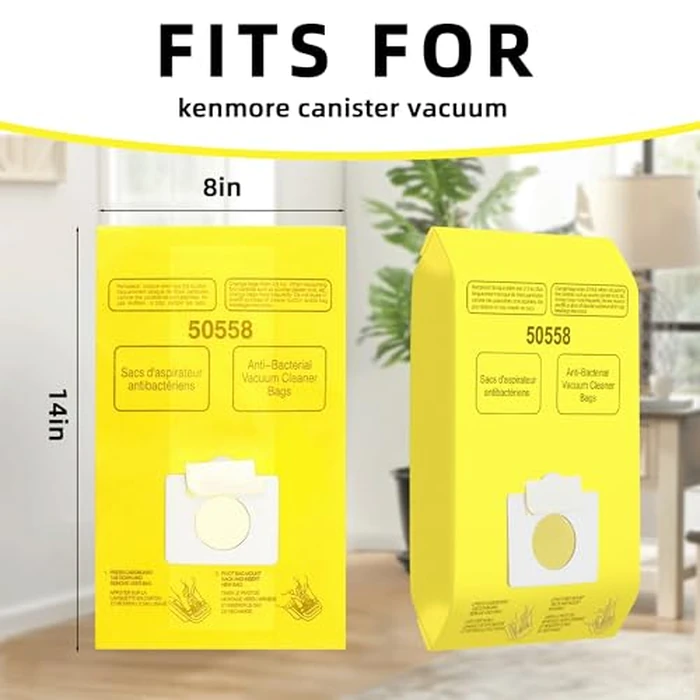 15 Pack Vacuum Cleaner Bags Replacement for Kenmore Canister Type C/Q 5055 50558, Type C-5 C-18,200 series, 400 series, 600 series, 700 series, 800 series Vacuums by Pulluty - Image 3