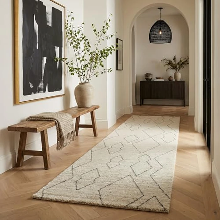 Rug Branch Nysa 2' x 8' (2'3" x 8') Beige/Cream Boho Indoor Runner Rug, Modern, Medium Pile, Stain-Resistant Hallway Carpet - Entryway, Mudroom, Bedroom, and Kitchen by Rug Branch - Image 3