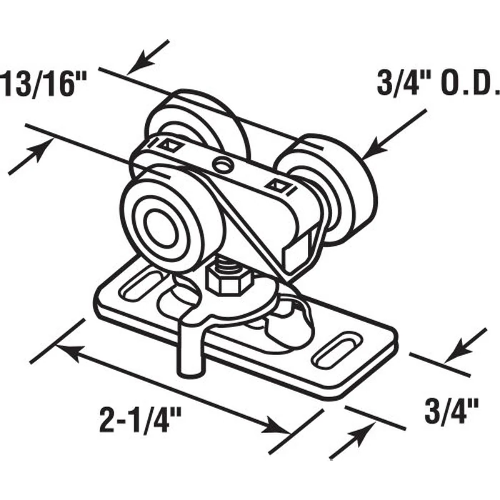 Prime-Line Products N 6847 Bi-Fold Door Roller with 3/4-Inch Flat Nylon Wheels by Prime-Line - Image 2