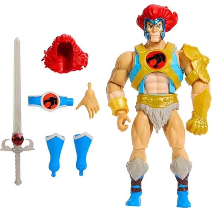 Masters of the Universe Origins & Thundercats Action Figure Lion-O, 1980s Crossover Toy, 5.5 Inch Posable, Removable Armor, Accessory & Collector Card by Masters of the Universe - Used - Very Good condition - US$18.96