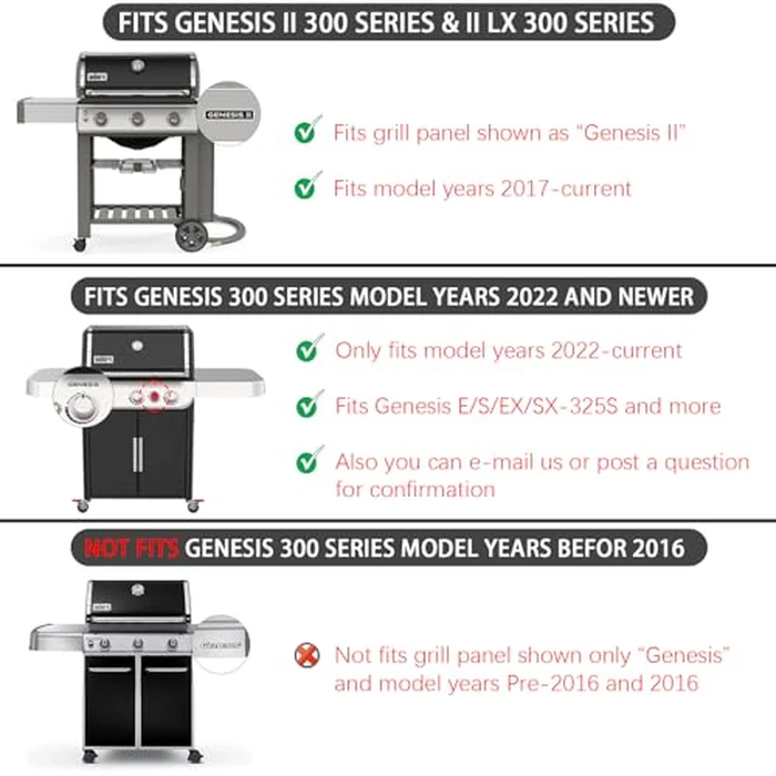Genesis II E-310 Grill Replacement Parts 66095 Grates 66795 Flavorize Bars 66685 Heat Deflector for Weber Genesis ii Grill Parts GS4 GBS ii E-315 E-335 S-335 SE-310 Genesis 2 300 LX S-340 LX E-340 by Charbrofire - Image 2