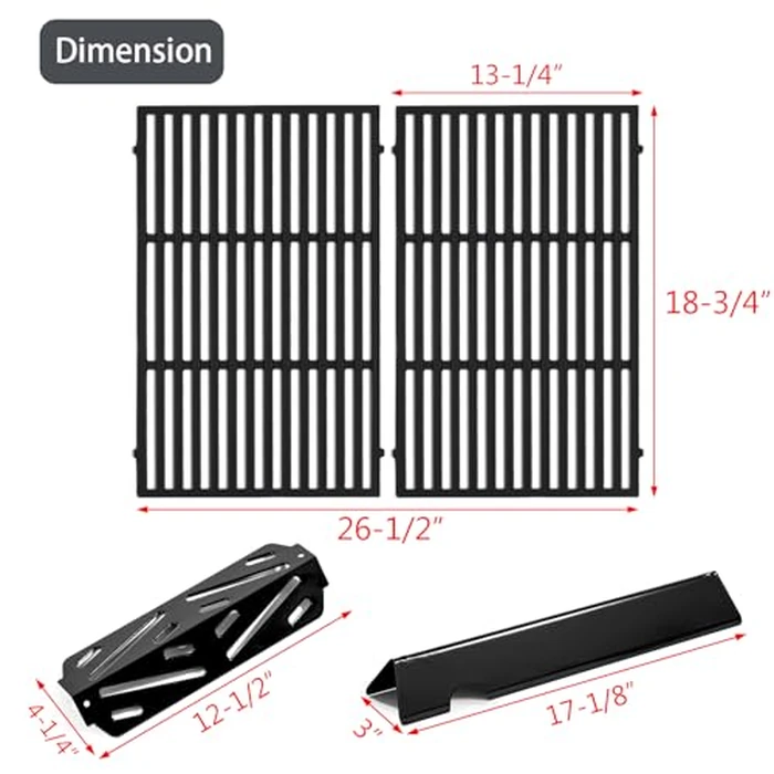Genesis II E-310 Grill Replacement Parts 66095 Grates 66795 Flavorize Bars 66685 Heat Deflector for Weber Genesis ii Grill Parts GS4 GBS ii E-315 E-335 S-335 SE-310 Genesis 2 300 LX S-340 LX E-340 by Charbrofire - Image 3