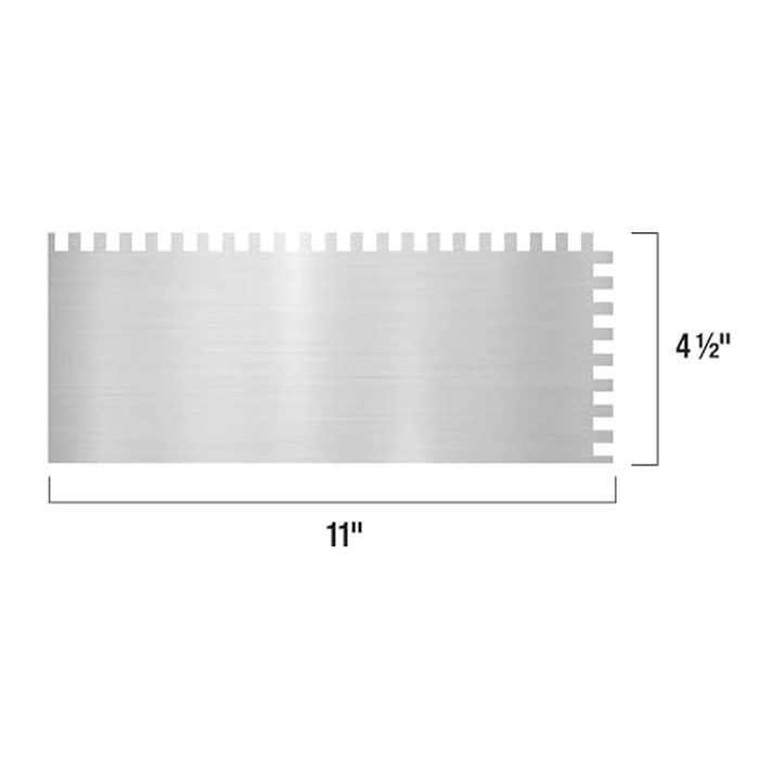 QEP Comfort Grip Stainless Steel Trowel Square-Notch 1/4" x 3/8" x 1/4" by QEP - Image 2