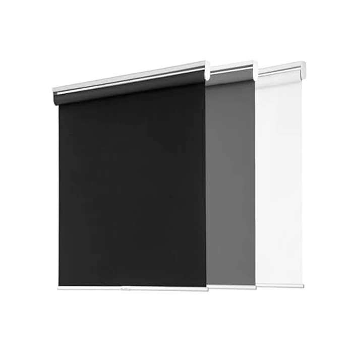 BWEROCIQ Blackout Roller Shades for Windows, Cordless Free-Stop Blinds with Thermal Insulated UV Protection Fabric. Pull Down Room Darkening Door Blinds for Home 24" W x 72" H(61W x 183H cm),Black by BWEROCIQ - Image 1