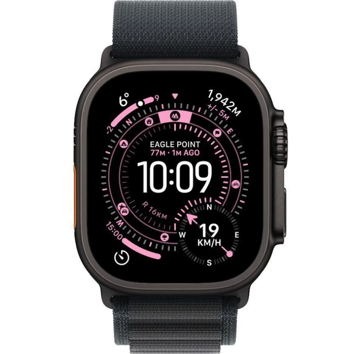 Apple Watch Ultra 3 - 64GB - 49mm - Black Titanium Case with Black Titanium Alpine Loop Band - Medium Size by Apple - Refurbished - Premium condition