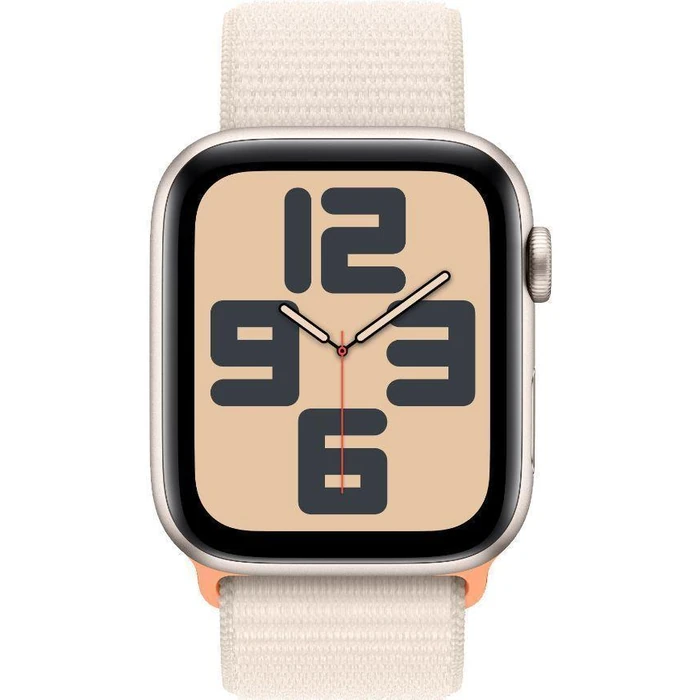 Apple Watch SE 2nd Gen (2022) (GPS) - 32GB - 40mm - Starlight Aluminum Case with Starlight Rubber Sport Loop Band - Small/Medium Size by Apple - Refurbished - Excellent condition