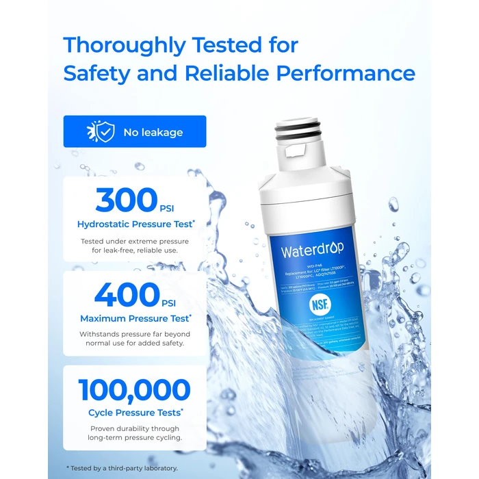Waterdrop LT1000PC ADQ747935 MDJ64844601 Refrigerator Water Filter and Air Filter, Replacement for LG(R) LT1000P(R), LMXS28626S, LFXS26973S, Kenmore 46-9980, ADQ74793501, ADQ74793502 and LT120F(R), 3 Combo by Waterdrop - Image 6