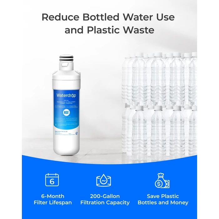 Waterdrop LT1000PC ADQ747935 MDJ64844601 Refrigerator Water Filter and Air Filter, Replacement for LG(R) LT1000P(R), LMXS28626S, LFXS26973S, Kenmore 46-9980, ADQ74793501, ADQ74793502 and LT120F(R), 3 Combo by Waterdrop - Image 8