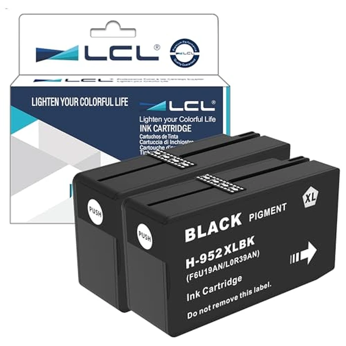 LCL Compatible Ink Cartridge for HP 952 952XL (2-Pack K) Pigment for HP OfficeJet Pro 8710 Pro 8720 Pro 8740 Pro 7720 Pro 7740 Pro 8216 8200 8210 8218 8700 8702 8714 8715 8716 8717 8724 8725 8726 8727 by LCL - Used - Like New condition - CA$11.39