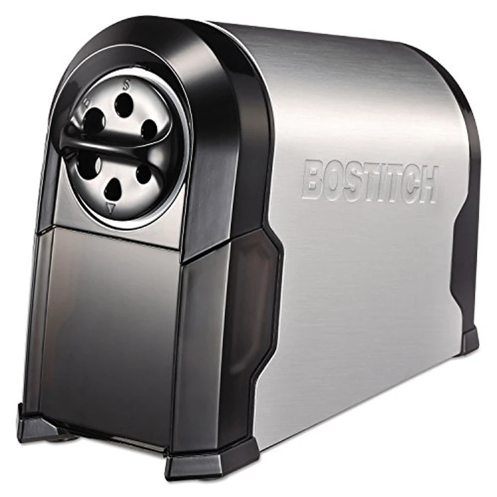 Bostitch Office SuperPro Glow Electric Pencil Sharpener, Heavy Duty Commercial Classroom, Replaceable Cutter Cartridge System, 6-Hole, Silver/Black by Bostitch - Used - Like New condition - US$40.83