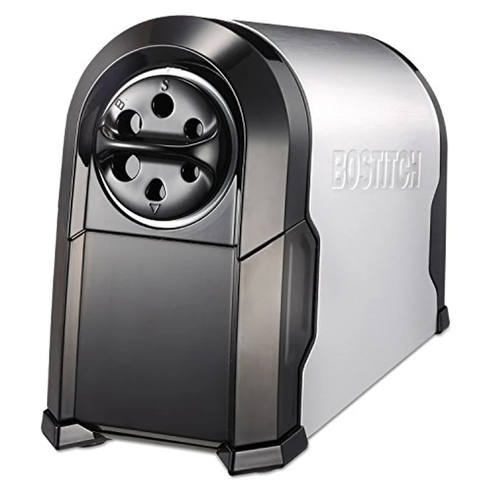 Bostitch Office SuperPro Glow Electric Pencil Sharpener, Heavy Duty Commercial Classroom, Replaceable Cutter Cartridge System, 6-Hole, Silver/Black by Bostitch - Image 3