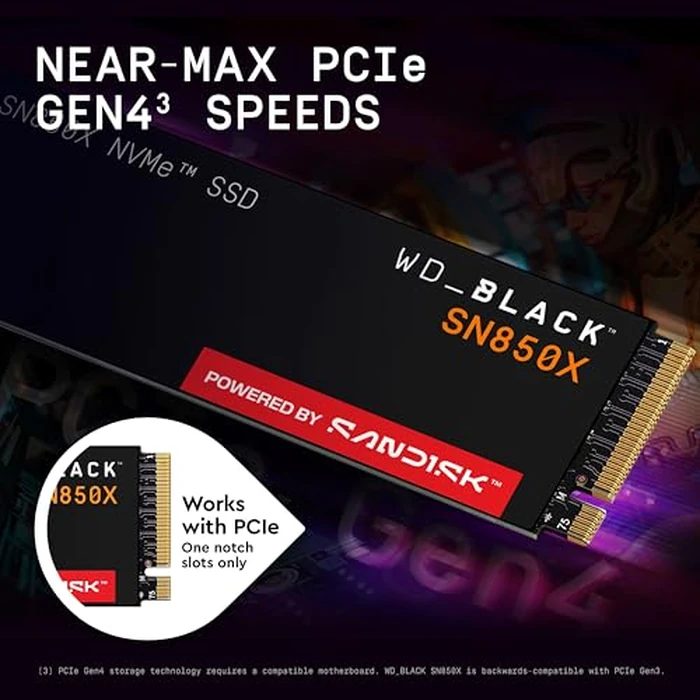 WD_BLACK SN850X 2TB NVMe SSD - M.2 2280, Up to 7,300 MB/s Read speeds, Up to 6,300 MB/s write speeds, Gaming Expansion, High Performance Internal Solid State Drive - WDS200T2X0E by Sandisk - Image 8