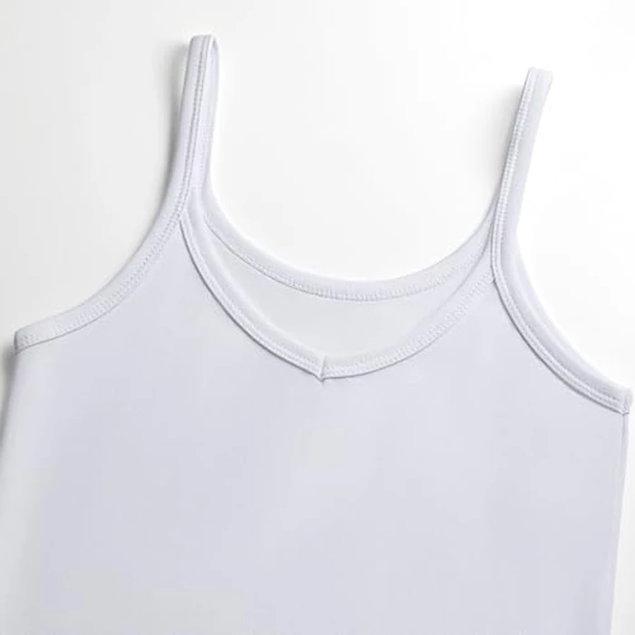 4 Pieces V Neck Tank Tops for Women Spaghetti Strap Crop Top Cotton Basic Fitted Summer Cami Shirts by eQFeast - Image 4