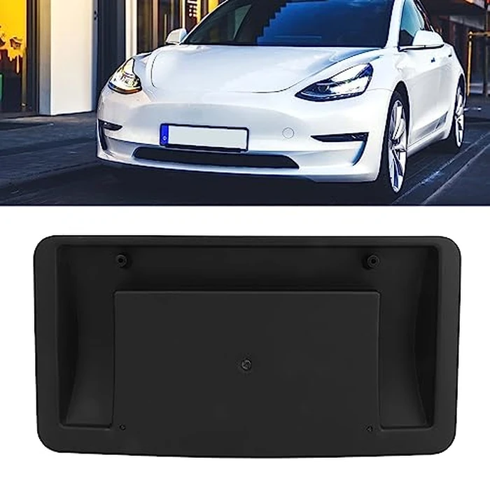 Front Bumper License Plate Bracket 1096829 00 G License Plate Holder Mount Replacement for 2017 to 2023 Convenient and Secure License Plate Bracket by Aramox - Image 5