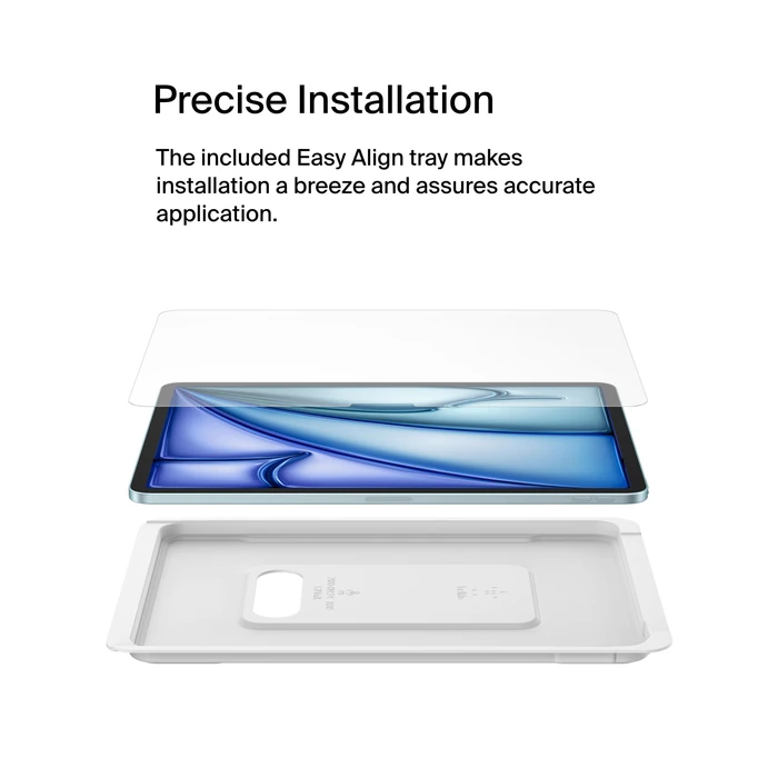 Belkin ScreenForce TemperedGlass Screen Protector for Apple iPad Air 11" 6th Generation, Thin, Extra Durable, Scratch-Resistant w/Easy Installation, Compatible w/Case & Apple Pencil by Belkin - Image 3