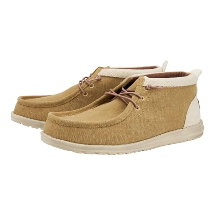 HEYDUDE Men's Wally Mid Salt N Stone Tan/White Size 13 | Men's Shoes | Men Slip-on Loafers | Comfortable & Light-Weight by HEYDUDE - Image 9