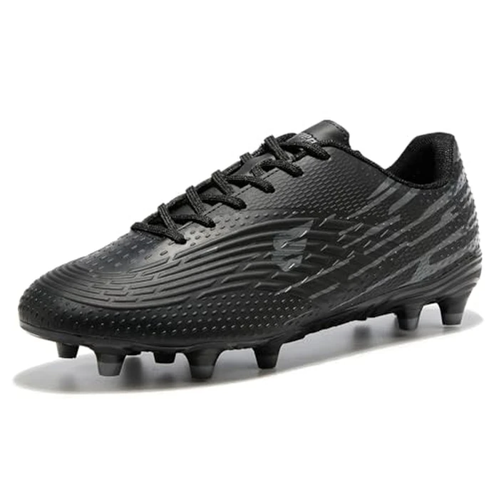 EPIMENO Soccer Cleats Men's and Women's Lightweight Football Shoes Outdoor Rugby Boots Black/Grey by EPIMENO - Used - Very Good condition