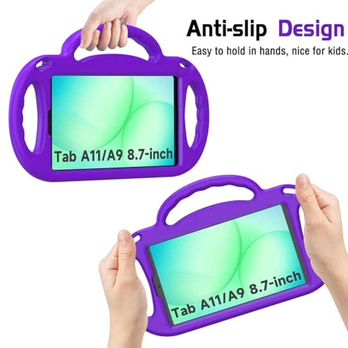 AVAWO Kids Case for Samsung Galaxy Tab A7 Lite 8.7 Inch 2021, Galaxy Tab A7 lite Case, with Strap, Shockproof Lightweight Handle Stand Case for Samsung Tab A7 Lite 8.7 2021 (SM-T220/T225/T227), Purple by AVAWO - Image 7
