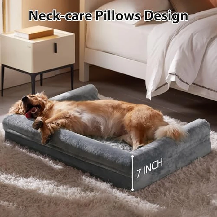 BFPETHOME Dog Beds for Large Dogs, Orthopedic Dog Bed for Medium Large Dogs,Big Waterproof Couch Pet Bed with Removable Washable Cover by BFPETHOME - Image 2