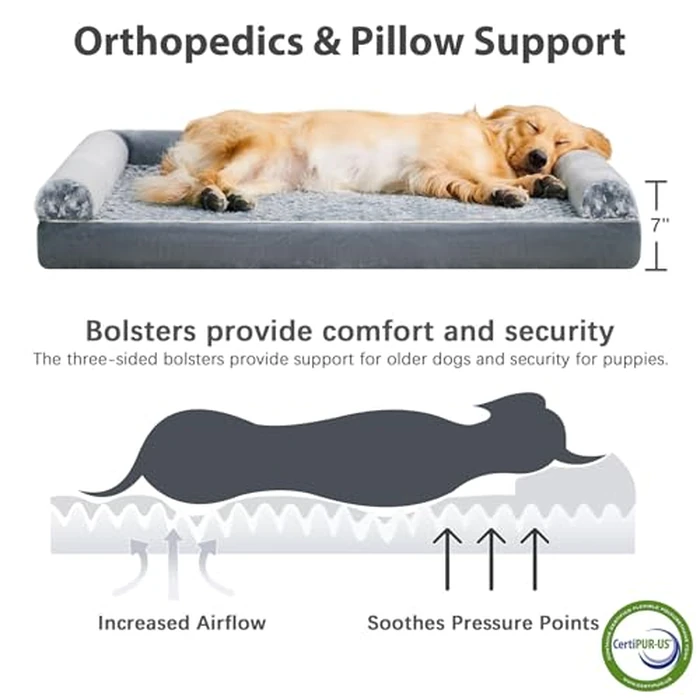 BFPETHOME Dog Beds for Large Dogs, Orthopedic Dog Bed for Medium Large Dogs,Big Waterproof Couch Pet Bed with Removable Washable Cover by BFPETHOME - Image 3