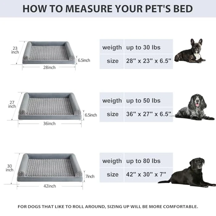 BFPETHOME Dog Beds for Large Dogs, Orthopedic Dog Bed for Medium Large Dogs,Big Waterproof Couch Pet Bed with Removable Washable Cover by BFPETHOME - Image 6