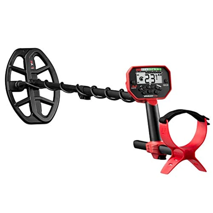 Minelab Vanquish 440 Multi-Frequency Pinpointing Metal Detector for Adults with V10 10"x7" Double-D Waterproof Coil (4 Detect Modes, Wired Headphones & Rain Cover Included) by MINELAB - Used - Like New condition - US$211.00