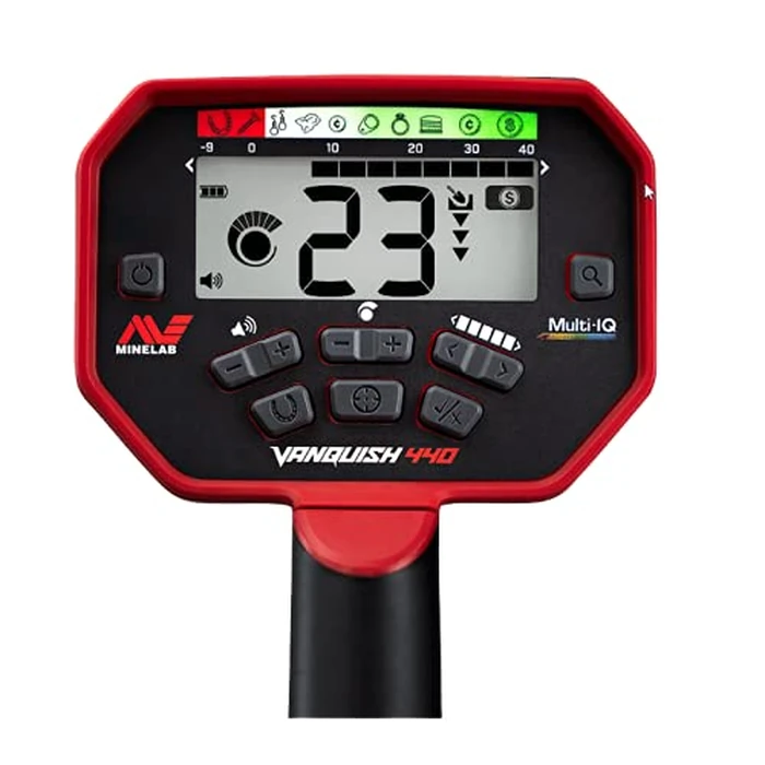 Minelab Vanquish 440 Multi-Frequency Pinpointing Metal Detector for Adults with V10 10"x7" Double-D Waterproof Coil (4 Detect Modes, Wired Headphones & Rain Cover Included) by MINELAB - Image 3