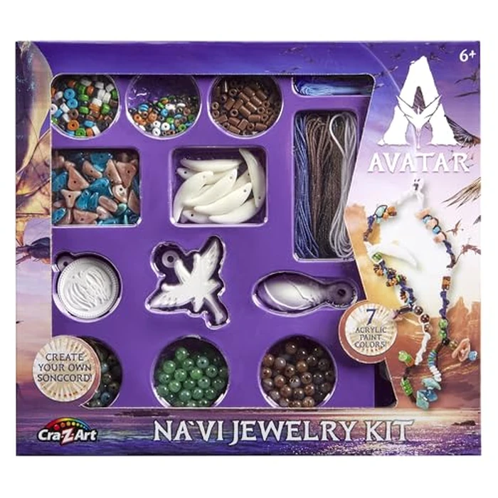 Avatar Na’vi Jewelry Making Kit by CRA-Z-Art, Make Your Own Bracelets, Necklaces & Songcord, Beads, Charms, Threads & Paints, Creative Craft Kit for Kids Ages 6+ by Cra-Z-Art - Image 1