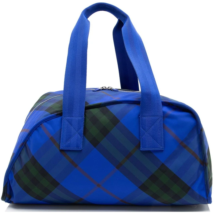 Burberry Nylon Shield Check Duffle - Nylon - Blue by Burberry - Image 1
