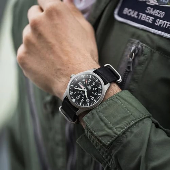 Infantry Military Watches for Men Tactical Wrist Watch, Waterproof Outdoor Sport Field Black Mens Analog Wristwatch, Army Casual Work 12/24 Hr Date Day Nylon Band by Infantry - Image 2