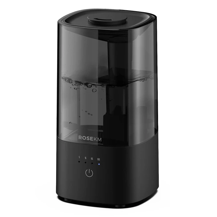 ROSEKM Humidifiers for Bedroom, 2.0L Cool Mist Humidifier for Home Plant and Baby Nursery, Quiet Ultrasonic Humidifier with 360 degrees Nozzle, Auto Shut-Off, Filterless, Black by Rosekm - Used - Like New condition - CA$30.77