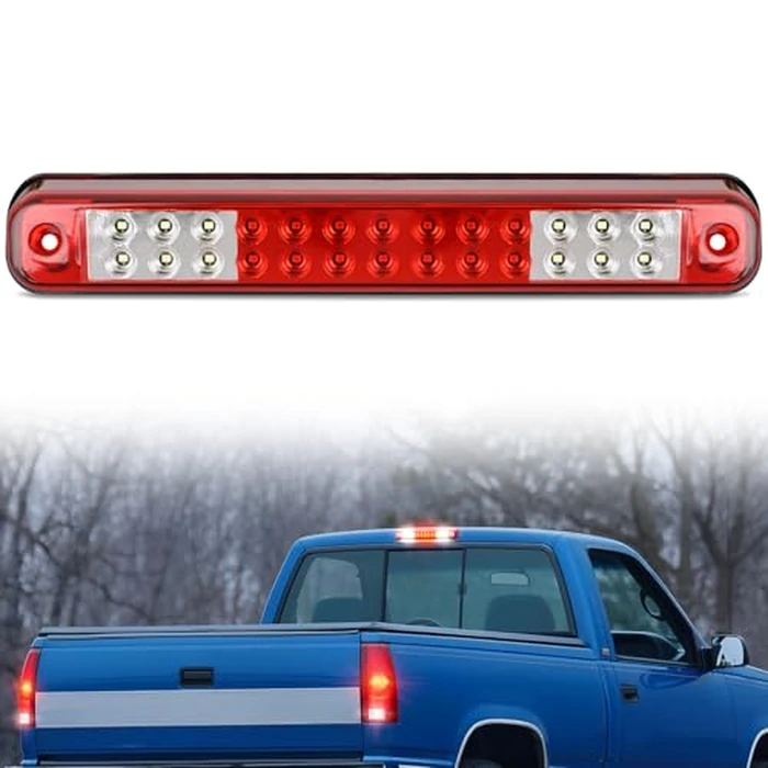 Nilight Third Brake Light Tail High Mount 3rd Stop Cargo Reverse Lights Red Lens Compatible with Chevy GMC C/K Series 1500 2500 3500 1994-2000 Pickup Truck Rear Cab Lamp by Nilight - Image 1
