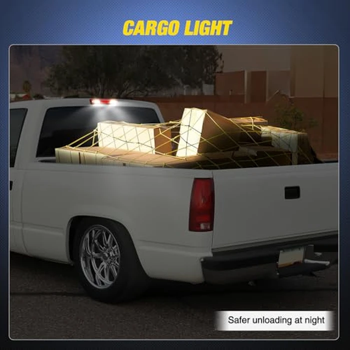 Nilight Third Brake Light Tail High Mount 3rd Stop Cargo Reverse Lights Red Lens Compatible with Chevy GMC C/K Series 1500 2500 3500 1994-2000 Pickup Truck Rear Cab Lamp by Nilight - Image 6