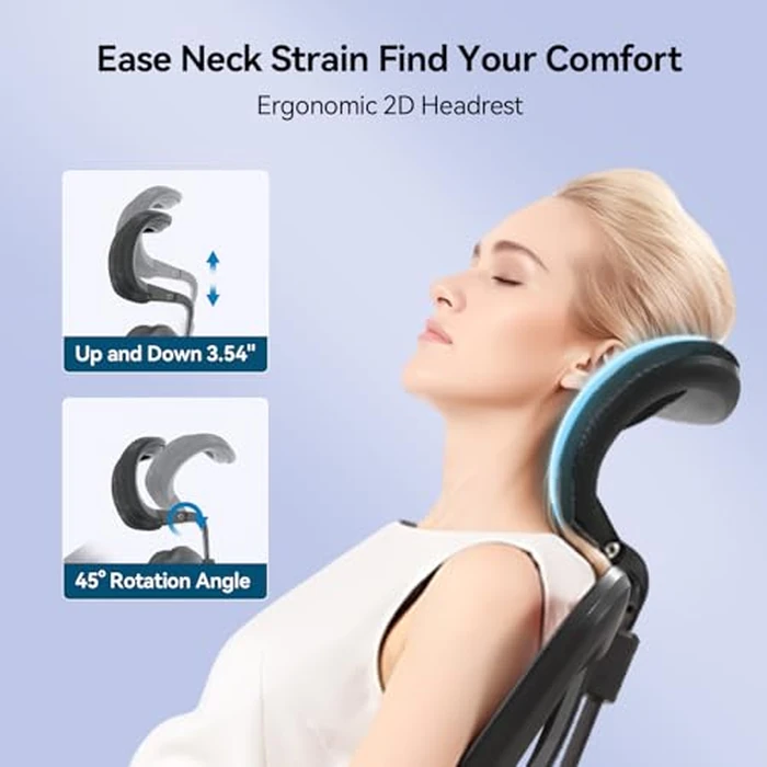 SIHOO M57 Ergonomic Office Chair with 3 Way Armrests Lumbar Support and Adjustable Headrest High Back Tilt Function Black by SIHOO - Image 3