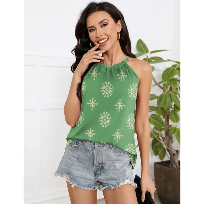 Bashafo Womens Summer Halter Tops Camisole Top Beachwear 2026 Loose Tank Top for Women Sleeveless S by Bashafo - Image 10