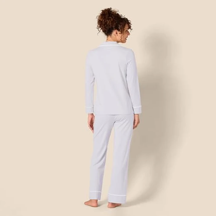 Amazon Essentials Women's Long Sleeve Cotton Modal Pajama Set, Loungewear with Full-Length Bottom, Lilac, 3X by Amazon Essentials - Image 1