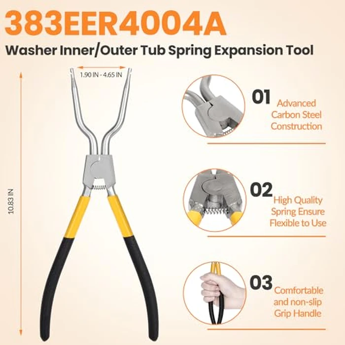 383EER4004A/383EER4001A Washer Spring Expansion Removal Tool for LG Samsung Whirlpool and Kenmore 4986ER0004F/B/G Washing Machine Inner Outer Door Boot Seal Spring Clamp Removal Tool by Sunluway - Image 3