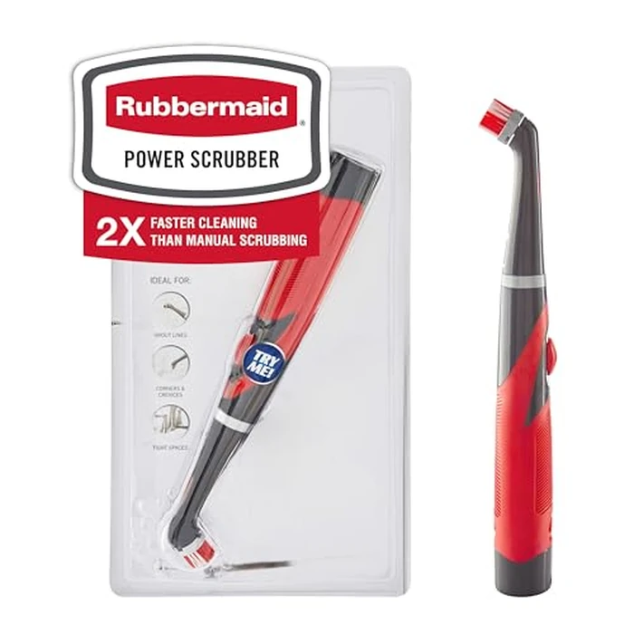 Rubbermaid Reveal Power Scrubber with Multi-Purpose Head, Cordless Electric Battery Powered Scrub Brush, Water Resistant, for Home/Kitchen/Bathroom/Grout/Tile/Shower/Tub by Rubbermaid - Image 1