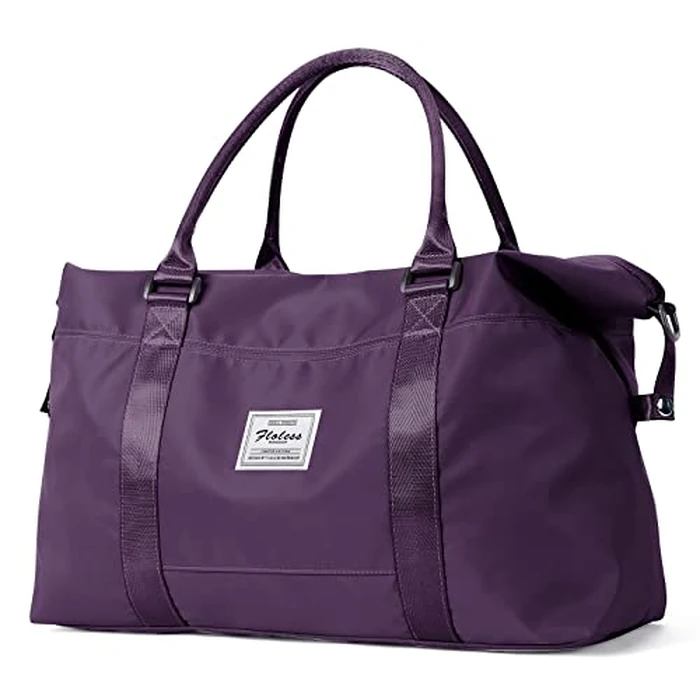 Sport Travel Duffle Bag Gym Tote Bag for Women Weekender Carry on Bags for Airplane Ladies Beach Overnight Waterproof Hospital Luggage Bag with Wet Pocket Lightweight Version,G6- Dark Purple by SEAFEW - Used - Like New condition - CA$35.14