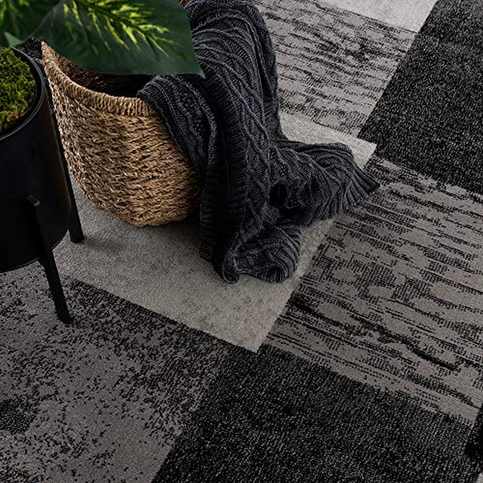 Rug Branch Pamila 2' x 4' (2'3" x 4') Grey/Black Geometric Indoor Doormat Rug, Contemporary, Medium Pile, Stain-Resistant Entry Carpet - Front Door, Mudroom, Hallway and Kitchen by Rug Branch - Image 2