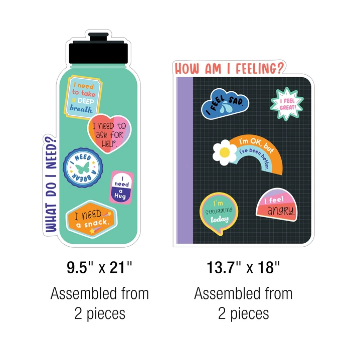 Carson Dellosa We Stick Together 51-Piece Vibe Check Bulletin Board Set, Colorful Laptop, Water Bottle, Notebook, and Sticker Accents for Bulletin Board, White Board, and Colorful Classroom Décor by Carson Dellosa Education - Image 4