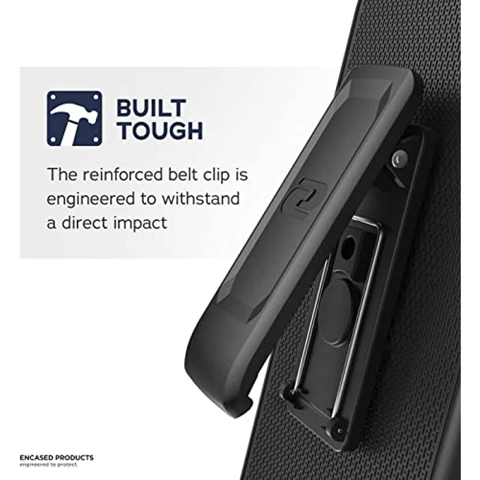 Encased SlimShield Designed for Moto G Power 5G 2023 Case with Belt Clip, Slim Protective Phone Case with Holster (Motorola G Power 5G 2023) Black by ENCASED - Used - Very Good condition - CA$18.00