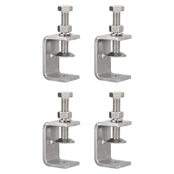 Awclub 4 Pack 304 Stainless Steel C Clamps with 45mm/1.77" Stable Wide Jaw Opening Tiger Clamp for Woodworking Welding Construction Household Mount by Awclub - Image 1