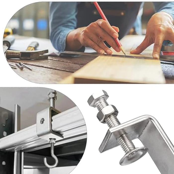 Awclub 4 Pack 304 Stainless Steel C Clamps with 45mm/1.77" Stable Wide Jaw Opening Tiger Clamp for Woodworking Welding Construction Household Mount by Awclub - Image 5