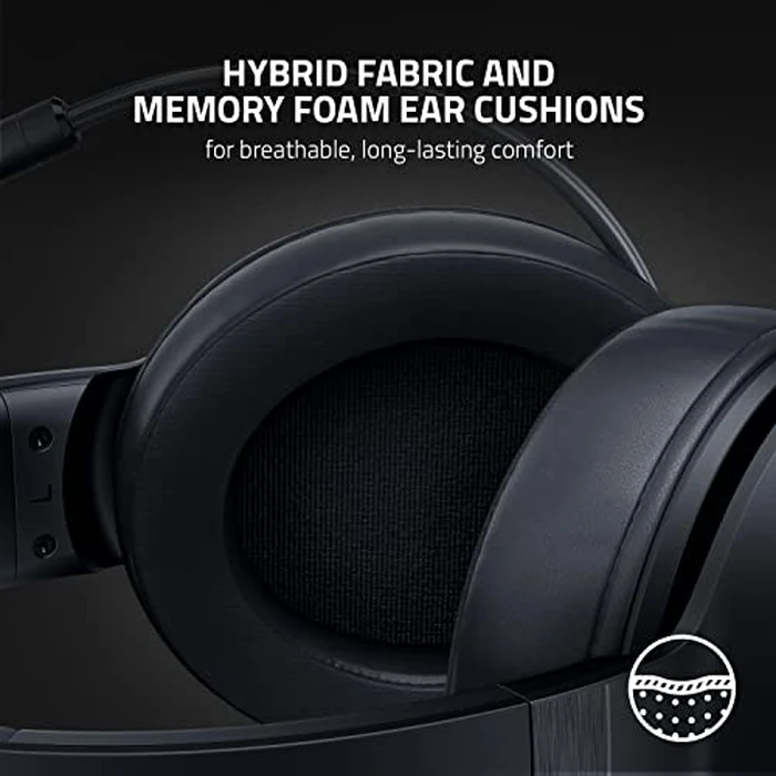Razer Kraken V3 X Wired USB Gaming Headset: Lightweight Build - Triforce 40mm Drivers - HyperClear Cardioid Mic - 7.1 Surround Sound - Chroma RGB Lighting - Black by Razer - Image 5